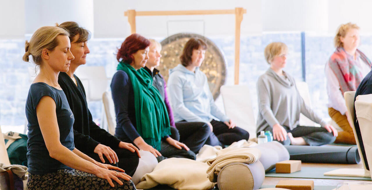 Photo of meditation at Broughton Hall