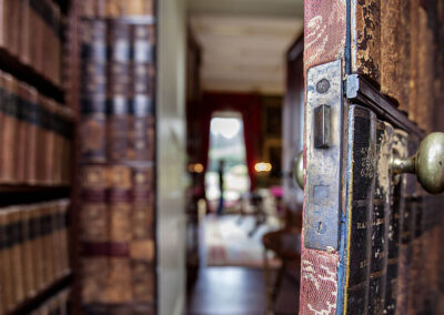 Photo of the secret door at Broughton Hall