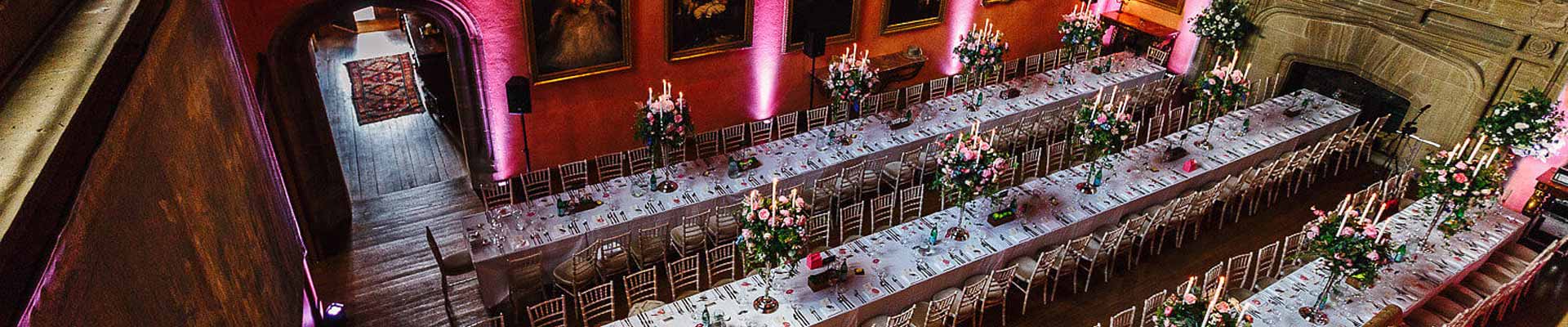 Cowdray House set for dinner Image of Cowdray House set for dinner