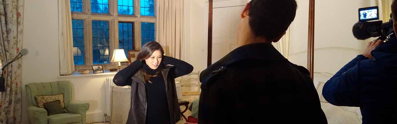 Susan Li from CNBC being filmed in one of North Cadbury Courts bedrooms Susan Li from CNBC being filmed in one of North Cadbury Courts bedrooms