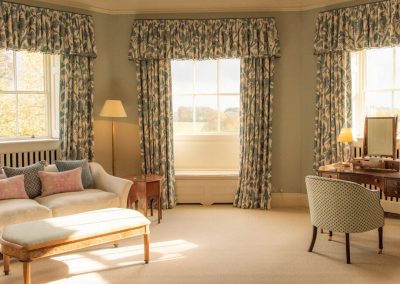 Photo of the master bedroom suite at Farleigh Wallop