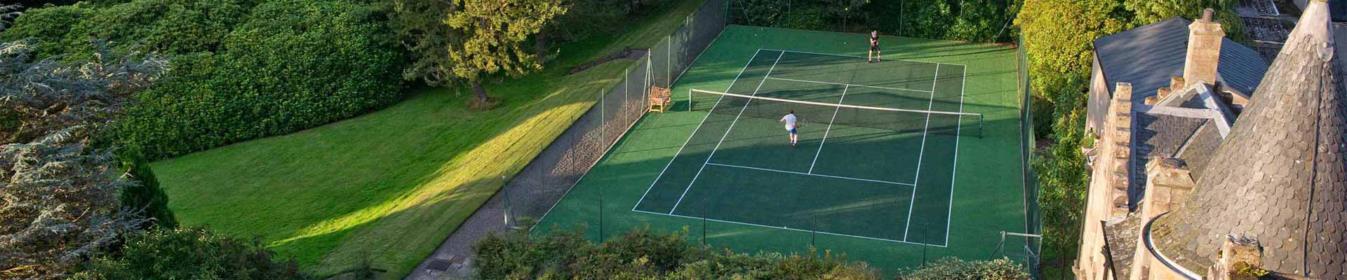 Glenapp Castle's tennis court Photo of Glenapp Castle's tennis court