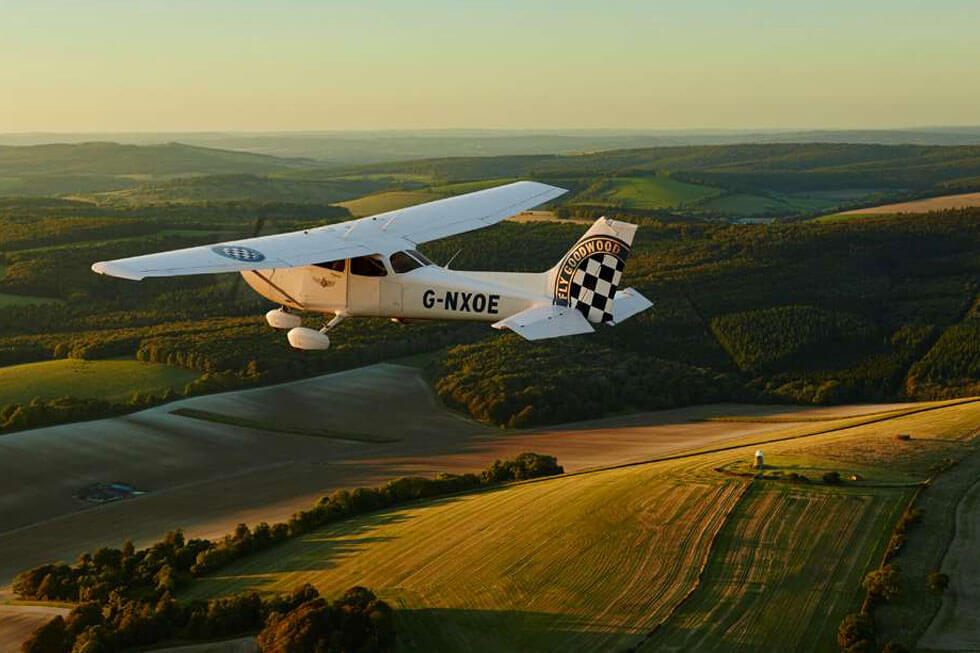 Photo of flying lessions at Goodwood's Hound Lodge 