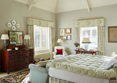 Photo of one of the bedrooms at Goodwood's Hound Lodge 