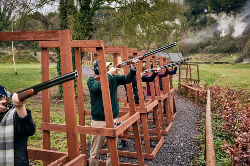 Photo of clay pigeon shooting at Goodwood Hotel 