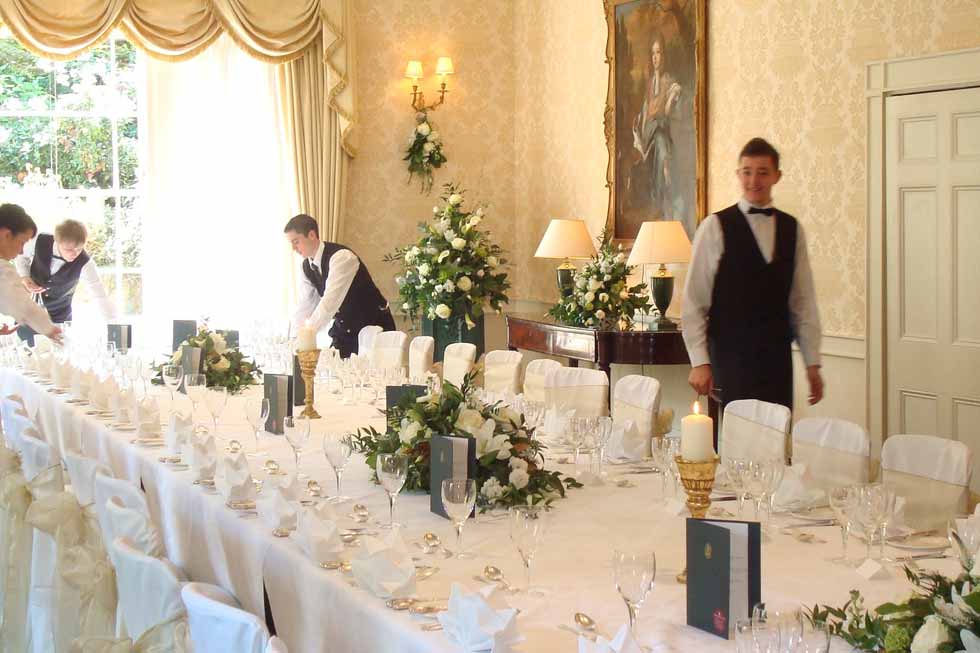 Table set for a wedding breakfast Image of a table set for a wedding breakfast