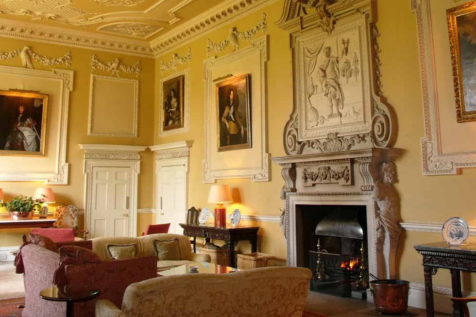 One of the fire places at Hartwell House Image of one of Hartwell House's fire places