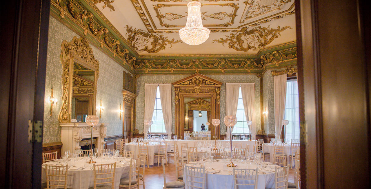 Photo of Hawkstone Hall dressed for a wedding