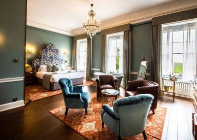 Photo of a luxury bedroom suite at Hawkstone Hall