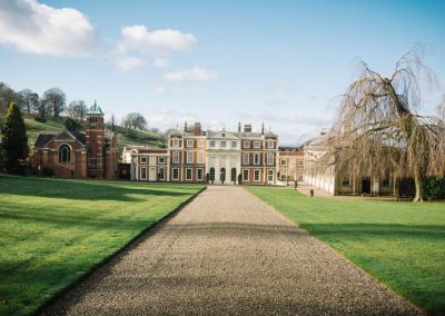 Photo of the drive up to the front of Hawkstone Hall