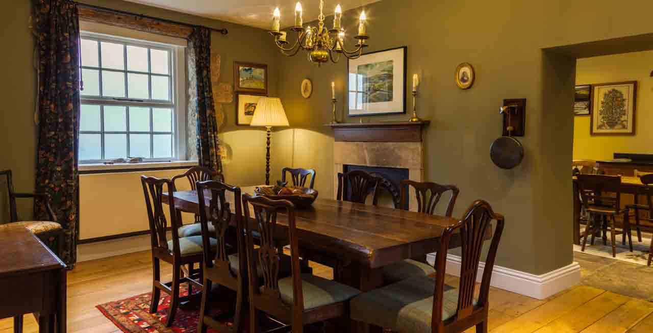 The dining room at Higher Scarcliffe The dining room at Higher Scarcliffe