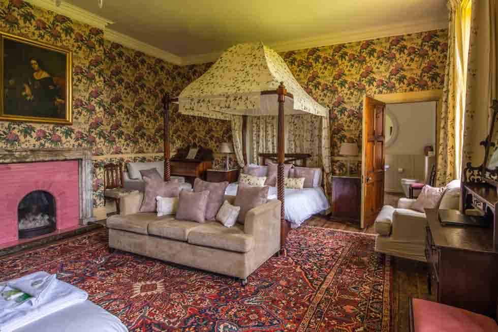 One of the stunning bedroom suites at Huntsham Court One of the stunning bedroom suites at Huntsham Court