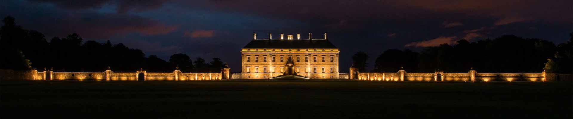 The stunning Kinross House at night Photo of the stunning Kinross House at night