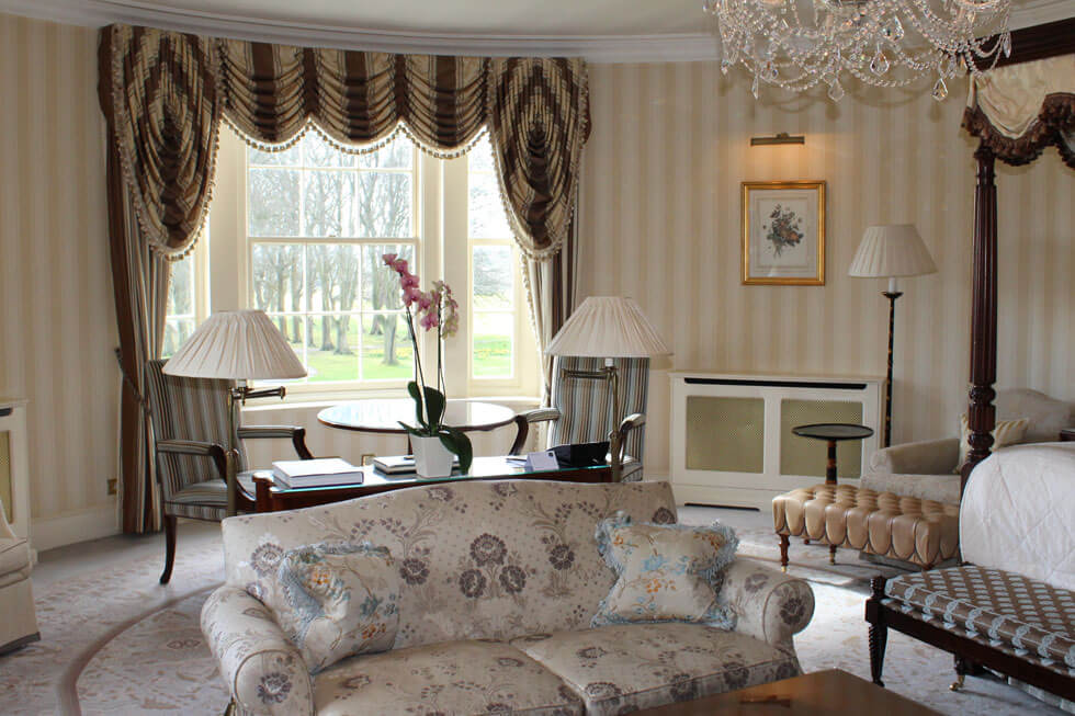 The lounge area in the Grand Master Suite at Lucknam Park Photo of the lounge area in the Grand Master Suite at Lucknam Park