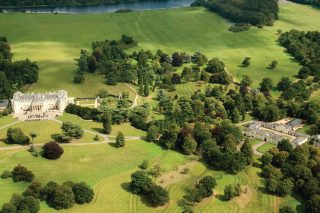 Photo looking down on Luton Hoo