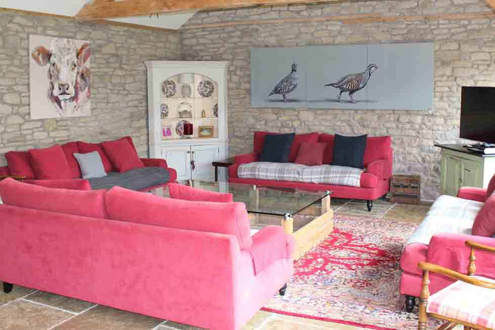The Barns lounge area The Barns lounge area