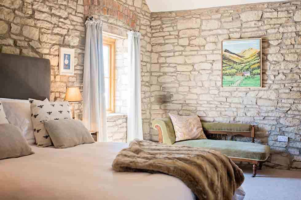 One of the luxurious bedrooms at The Old Mill & Hayloft One of the luxurious bedrooms at The Old Mill & Hayloft
