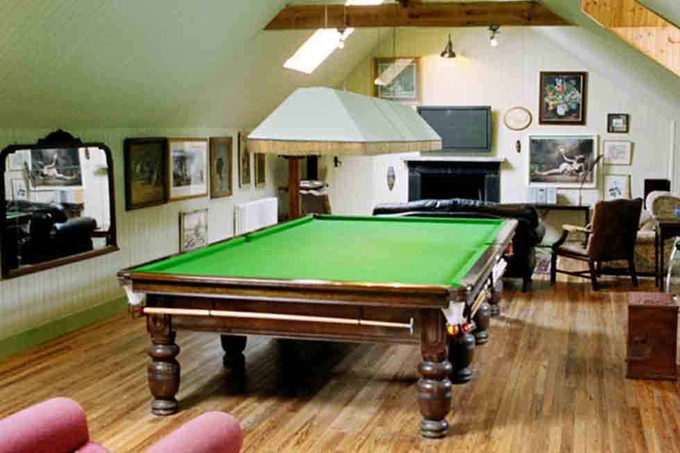 The snooker and games room at The Old Rectory The snooker and games room at The Old Rectory